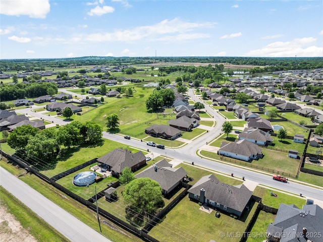 aerial view featuring a residential view