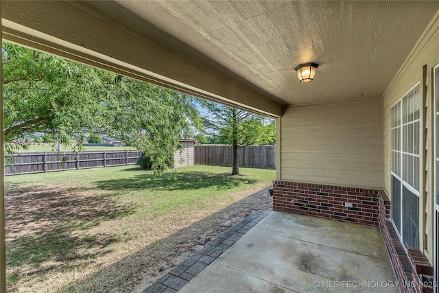 view of patio / terrace with a fenced backyard