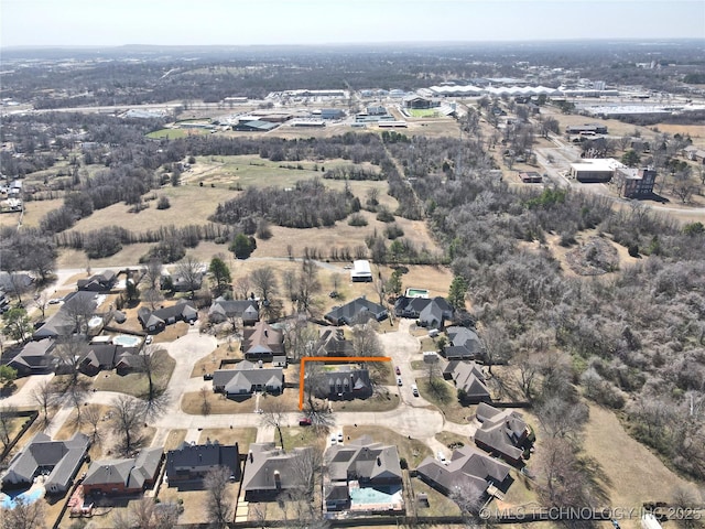 3001 Bacon Rd, Muskogee, OK 74403 - aerial view with a residential view