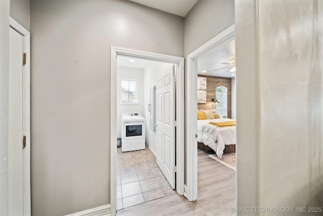 539 N Gunter St, Vinita, OK 74301 - corridor with washer / dryer
