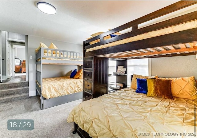 bedroom featuring carpet flooring