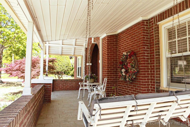 view of patio / terrace with a porch