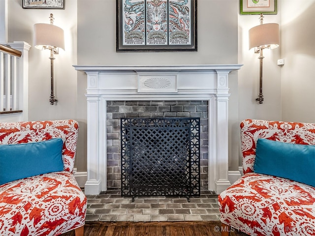 1805 W Easton St, Tulsa, OK 74127 - detailed view of a fireplace and wood finished floors