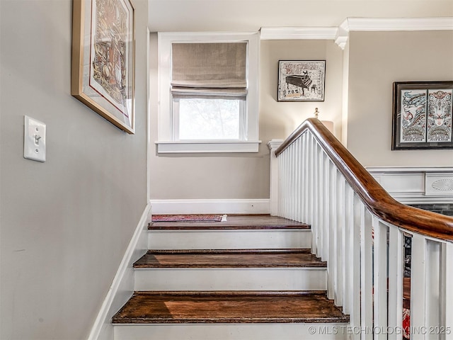 1805 W Easton St, Tulsa, OK 74127 - stairs featuring ornamental molding