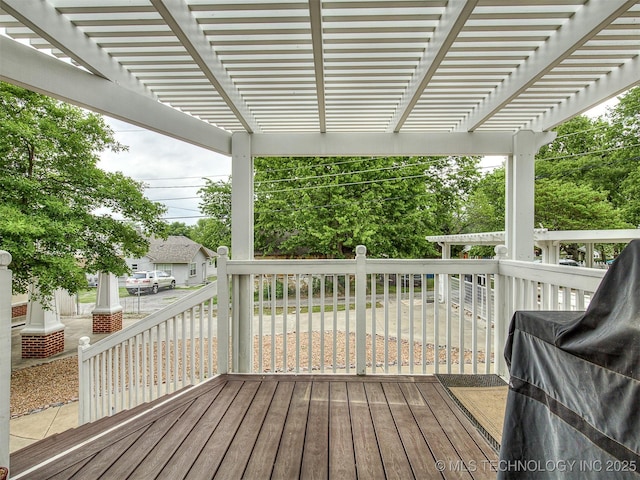 1805 W Easton St, Tulsa, OK 74127 - deck with a pergola