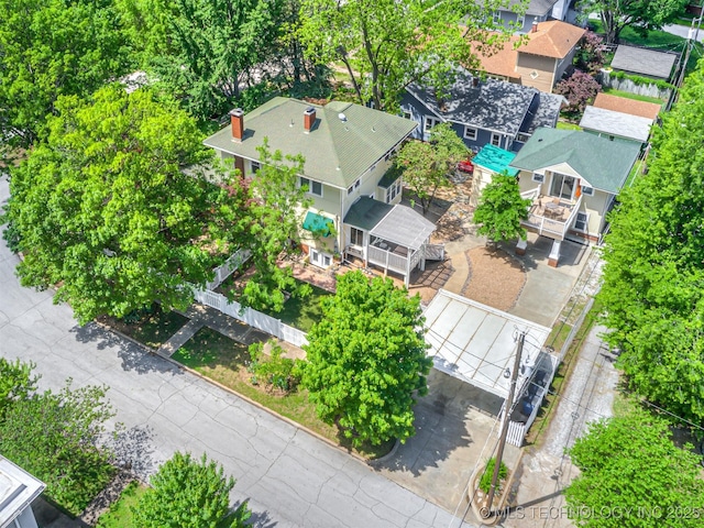 1805 W Easton St, Tulsa, OK 74127 - view from above of property