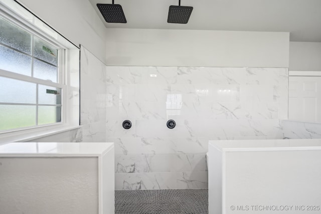 bathroom featuring walk in shower