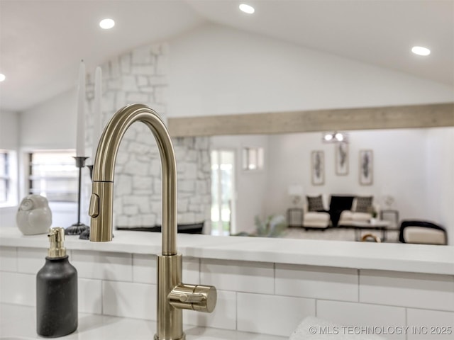 interior details with recessed lighting