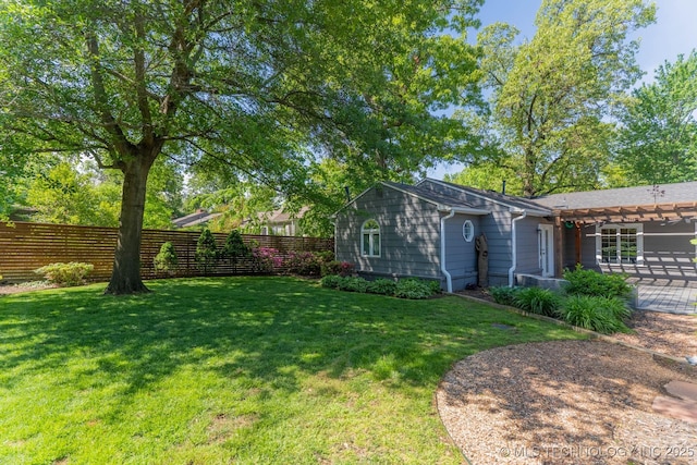 3505 S Birmingham Ave, Tulsa, OK 74105 - view of yard with a pergola