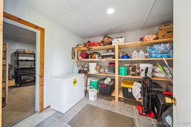 view of storage room