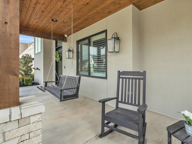 13651 S 26th St, Jenks, OK 74008 - view of patio / terrace featuring a porch