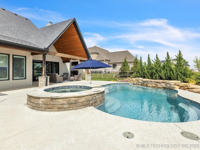 13651 S 26th St, Jenks, OK 74008 - view of swimming pool with a patio and a pool with connected hot tub