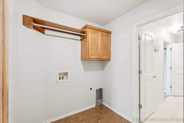 13323 S 21st St, Bixby, OK 74008 - laundry area featuring washer hookup, cabinet space, and electric dryer hookup