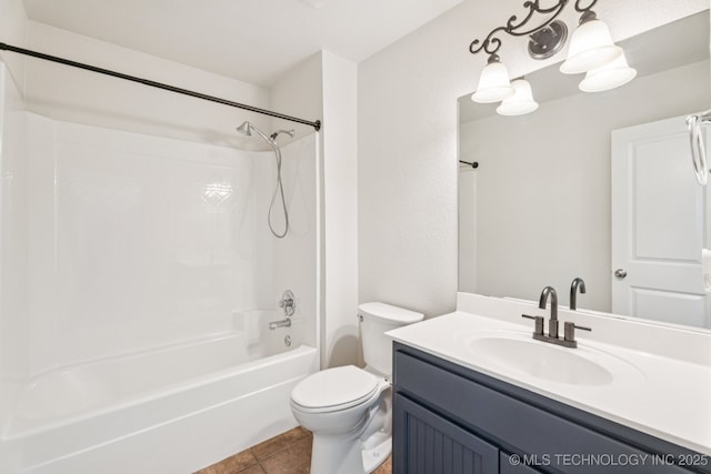13323 S 21st St, Bixby, OK 74008 - bathroom with vanity, bathtub / shower combination, and tile patterned floors