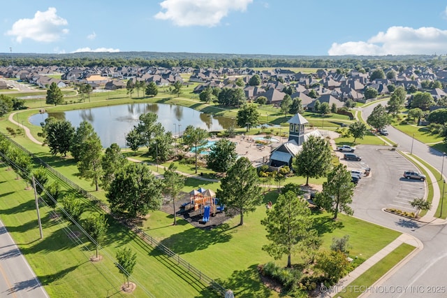 13323 S 21st St, Bixby, OK 74008 - aerial perspective of suburban area featuring a nearby body of water