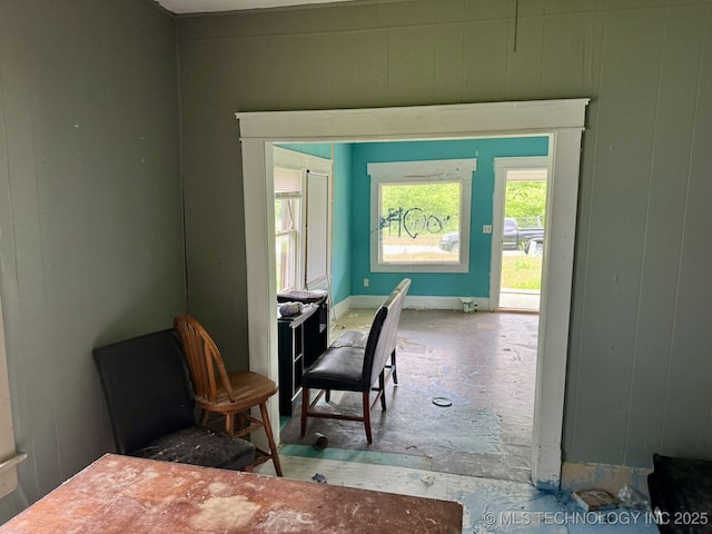 view of dining room