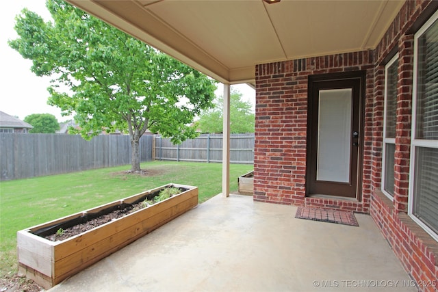 view of patio / terrace with a fenced backyard