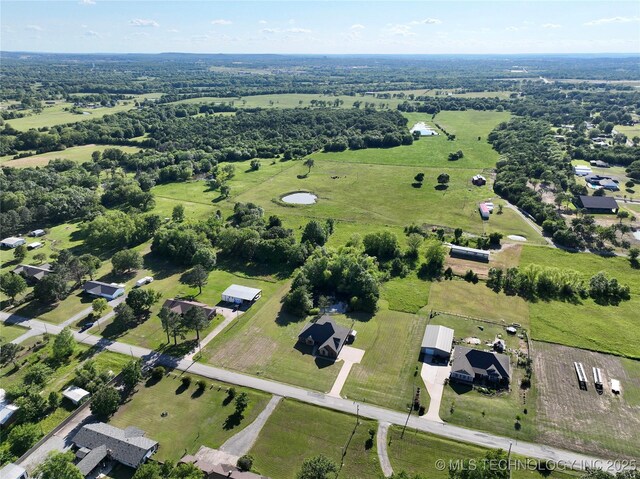2267 Krebs Lk, Mcalester, OK 74501 - aerial overview of property's location with rural landscape