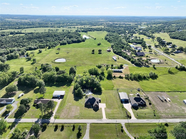 2267 Krebs Lk, Mcalester, OK 74501 - aerial overview of property's location with rural landscape