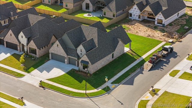 drone / aerial view featuring a residential view