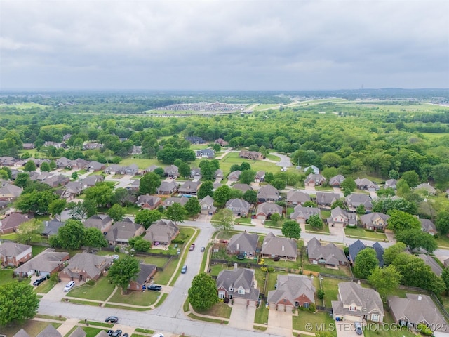 bird's eye view featuring a residential view