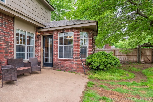 view of patio / terrace with fence