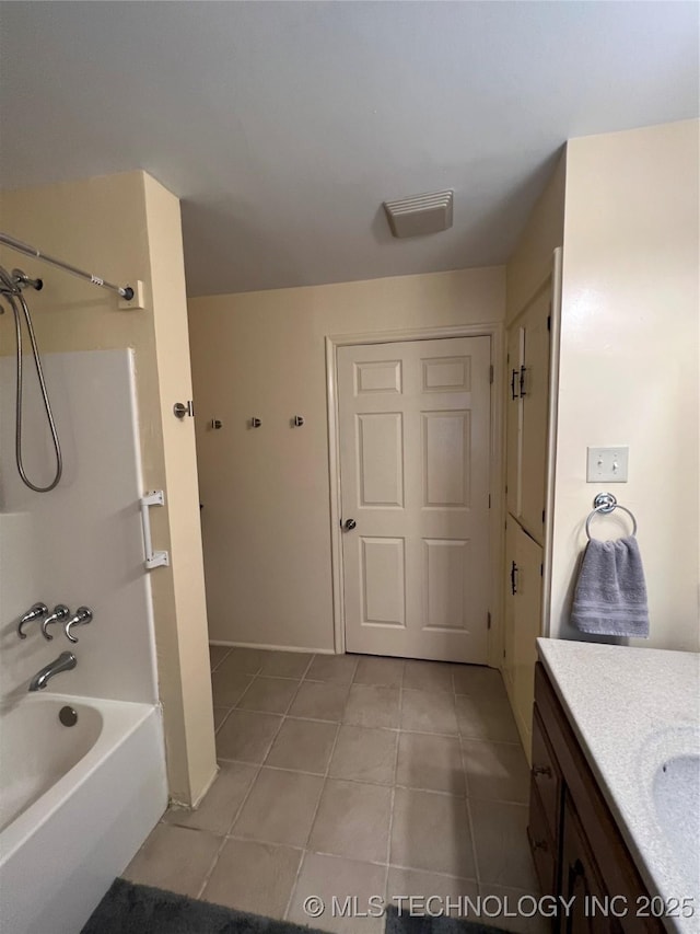 1029 N Kenwood Ave, Broken Arrow, OK 74012 - full bath with tile patterned flooring, shower / bath combination, and vanity