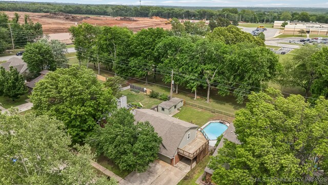 6605 S 1st St, Broken Arrow, OK 74012 - aerial view of a pool