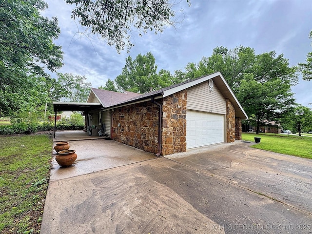 exterior space with driveway