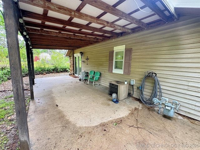 view of patio with central air condition unit