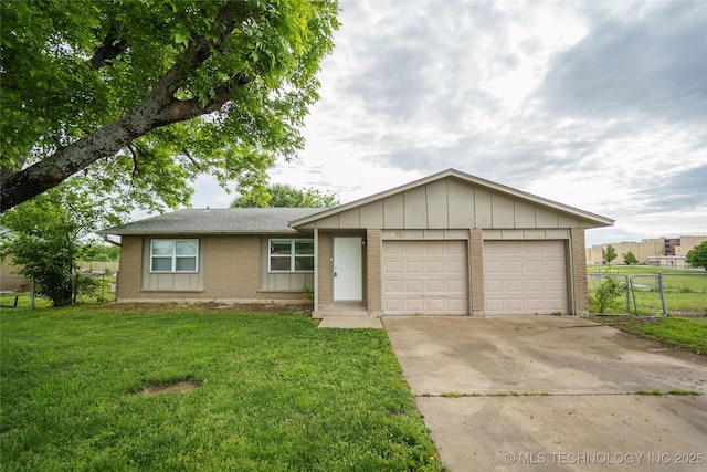 1160 S 124th E Ave, Tulsa, OK 74128 - ranch-style home with driveway, brick siding, and an attached garage