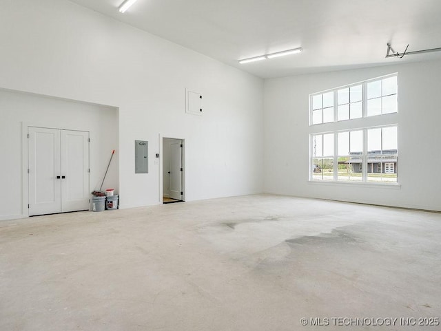 garage with electric panel