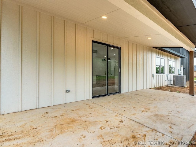view of patio / terrace featuring central AC unit