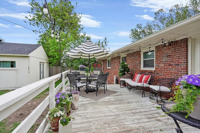 5729 E 25th Pl, Tulsa, OK 74114 - deck with fence and outdoor dining area