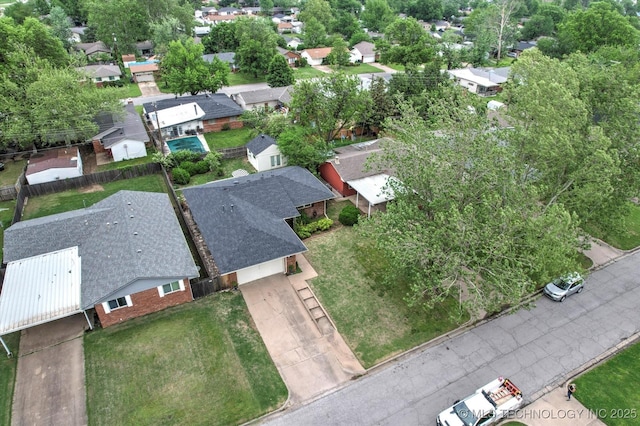 5729 E 25th Pl, Tulsa, OK 74114 - bird's eye view featuring a residential view