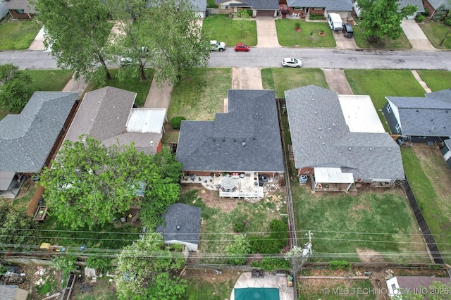 5729 E 25th Pl, Tulsa, OK 74114 - drone / aerial view featuring a residential view