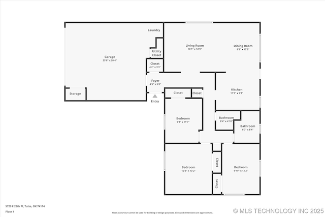 5729 E 25th Pl, Tulsa, OK 74114 - plan