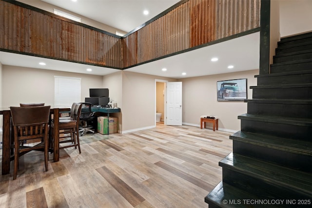53402 E 332nd Loop, Jay, OK 74346 - office featuring light wood finished floors, recessed lighting, a high ceiling, and baseboards