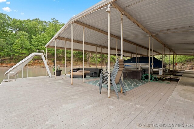 exterior space featuring an outdoor living space