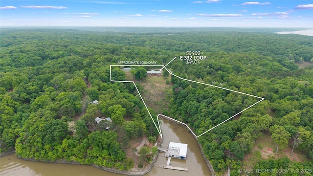 53402 E 332nd Loop, Jay, OK 74346 - view of property location featuring a forest and property parcel outlined