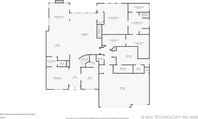 4401 S Quinoa Ave, Broken Arrow, OK 74011 - view of floor plan / room layout