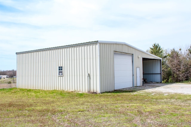 garage with a detached garage