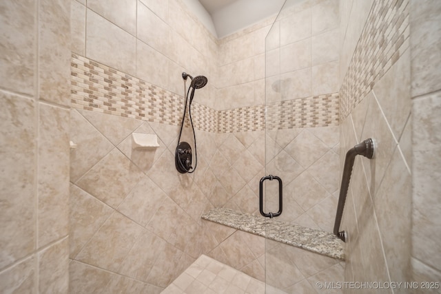 room details with a stall shower