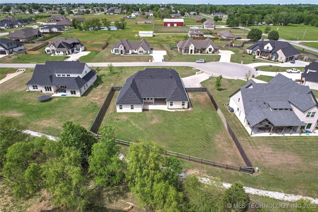 15916 E 106th Pl, Owasso, OK 74055 - aerial view with a residential view