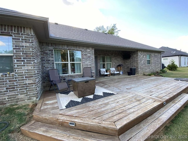 543 Edgewood, Durant, OK 74701 - wooden deck with area for grilling