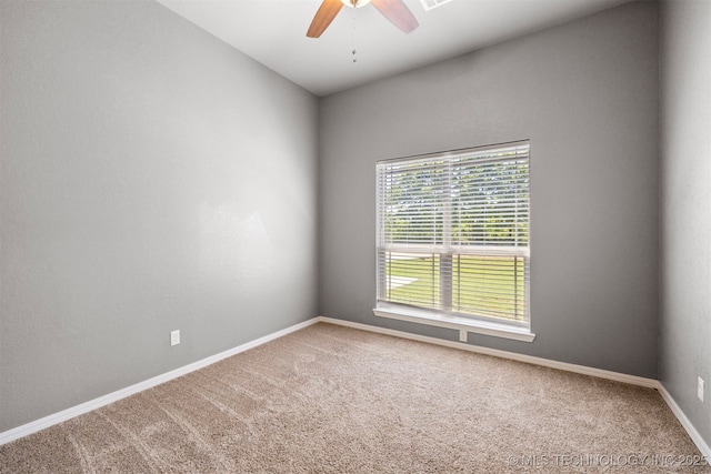 543 Edgewood, Durant, OK 74701 - unfurnished room featuring carpet flooring, a ceiling fan, and baseboards