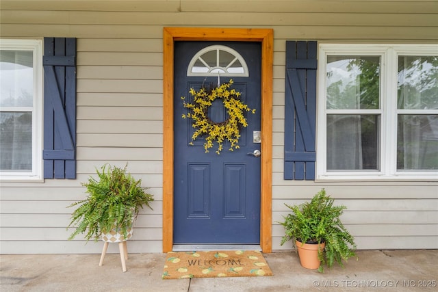 view of exterior entry