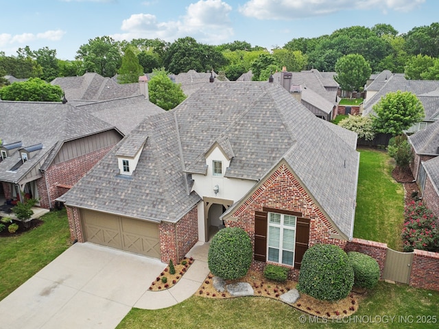 view from above of property
