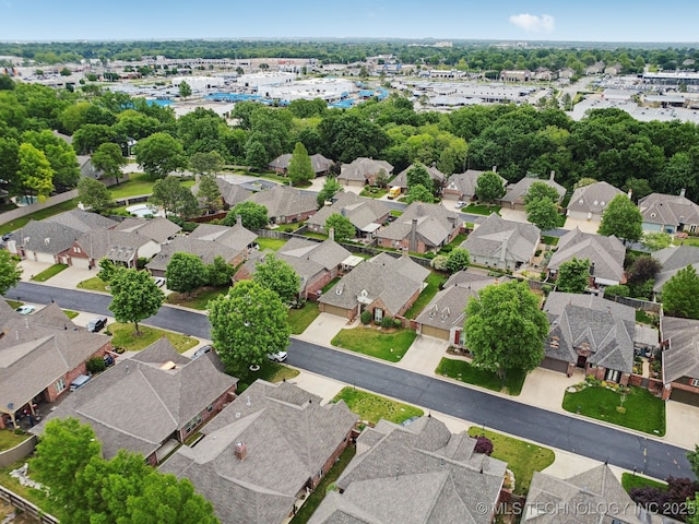 aerial perspective of suburban area
