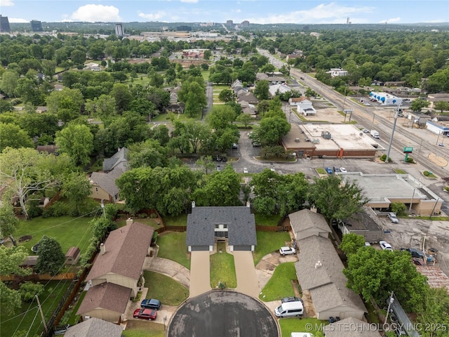 drone / aerial view featuring a residential view
